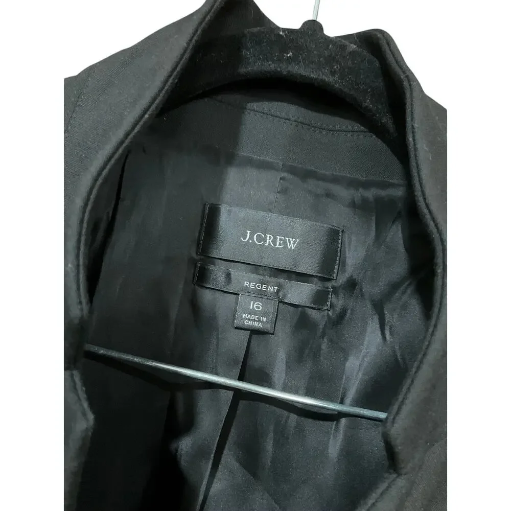 J. Crew Regent Blazer Women 16 Black